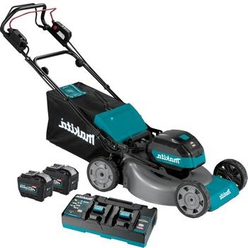 LAWN MOWERS | Makita GML01PL 40V max XGT Brushless Lithium-Ion 21 in. Cordless Self-Propelled Commercial Lawn Mower Kit with 2 Batteries (8 Ah)